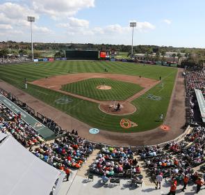 Baltimore Orioles Spring Training at Ed Smith Stadium in Sarasota Florida